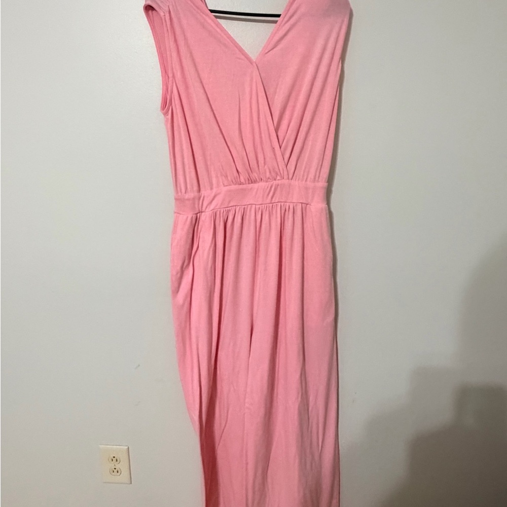 Chic Pink Sleeveless Jumpsuit
